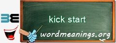 WordMeaning blackboard for kick start